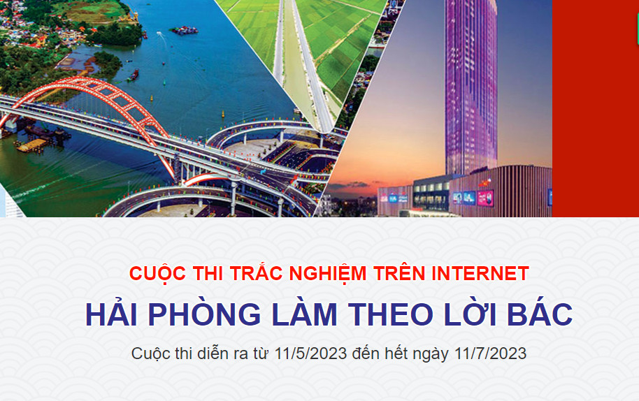 Thể lệ Cuộc thi trắc nghiệm trên Internet “Hải Phòng làm theo lời Bác”